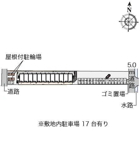 ★手数料０円★岡山市東区西大寺上２丁目 月極駐車場